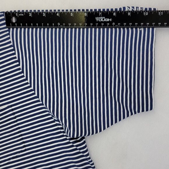 B Draddy Greg Polo 4-Way Stretch Pima Cotton Blend Sz XL Navy White Striped Mens - Picture 15 of 16